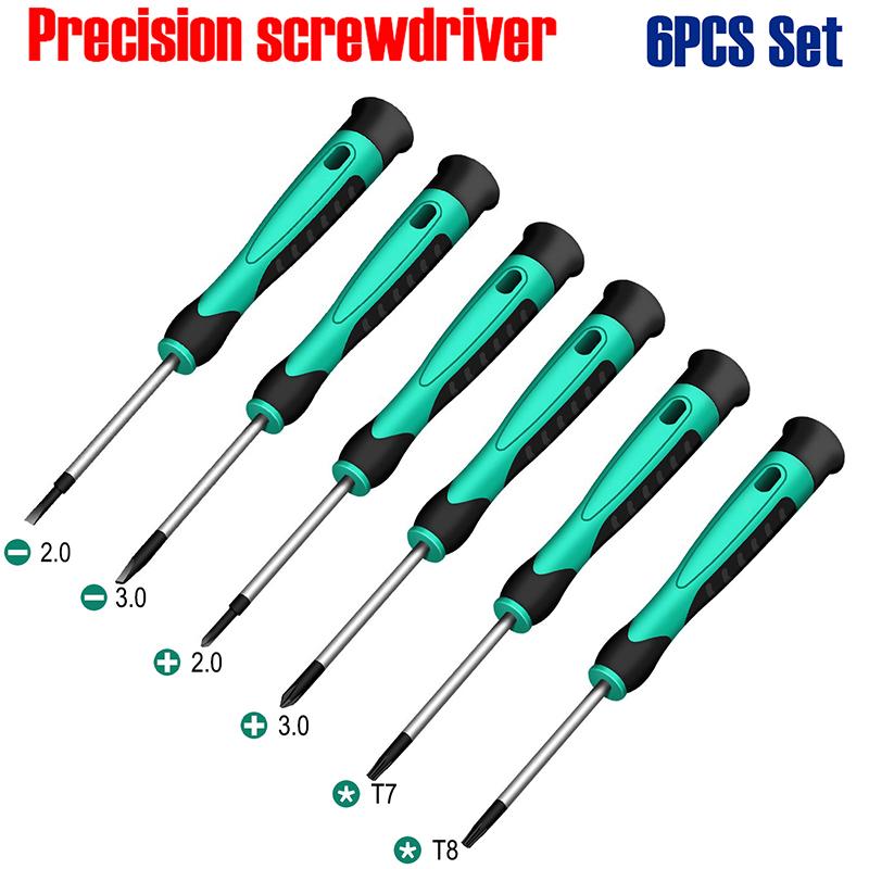 6pcs Precision Electronic Screwdriver Set Cell Phone Computer Camera Precision Instrument Repair Professional Tools Hand Tools