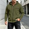 Men's Casual Zip-Up Hoodie with Large Pockets and for Outdoor Sports