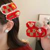 Embroidery Japanese Kimono Headwear Hair Clip New Year Red Hairpin  Women/Kids