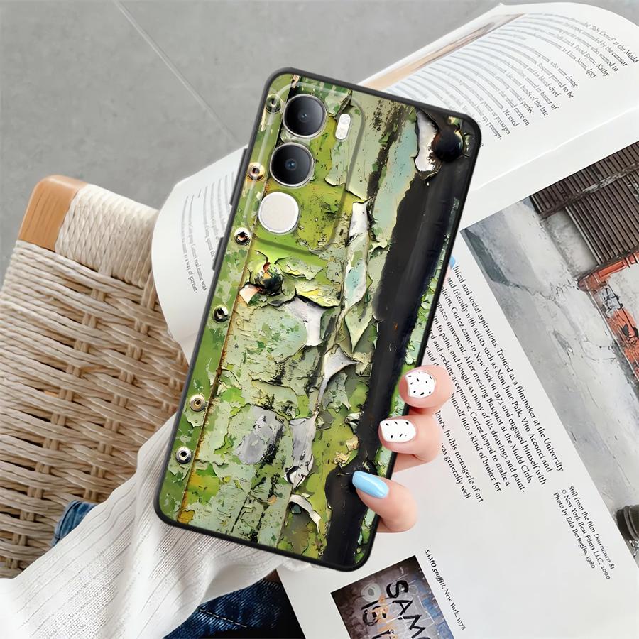 Phone Cover Case for Vivo Y50 Y95 V25 V30 Y51S Y78 V29 Y71 Y91 Y53S Y52S Y93 V27 V21E V23 Y75 Y81 Fashion Rust