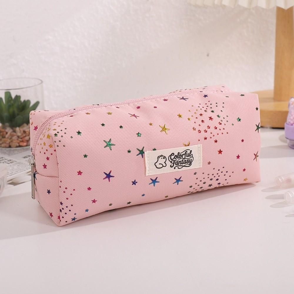 Shining Star Print Pen Bag Large Capacity Stationery Bag Durable Pencil Pouch  Gift