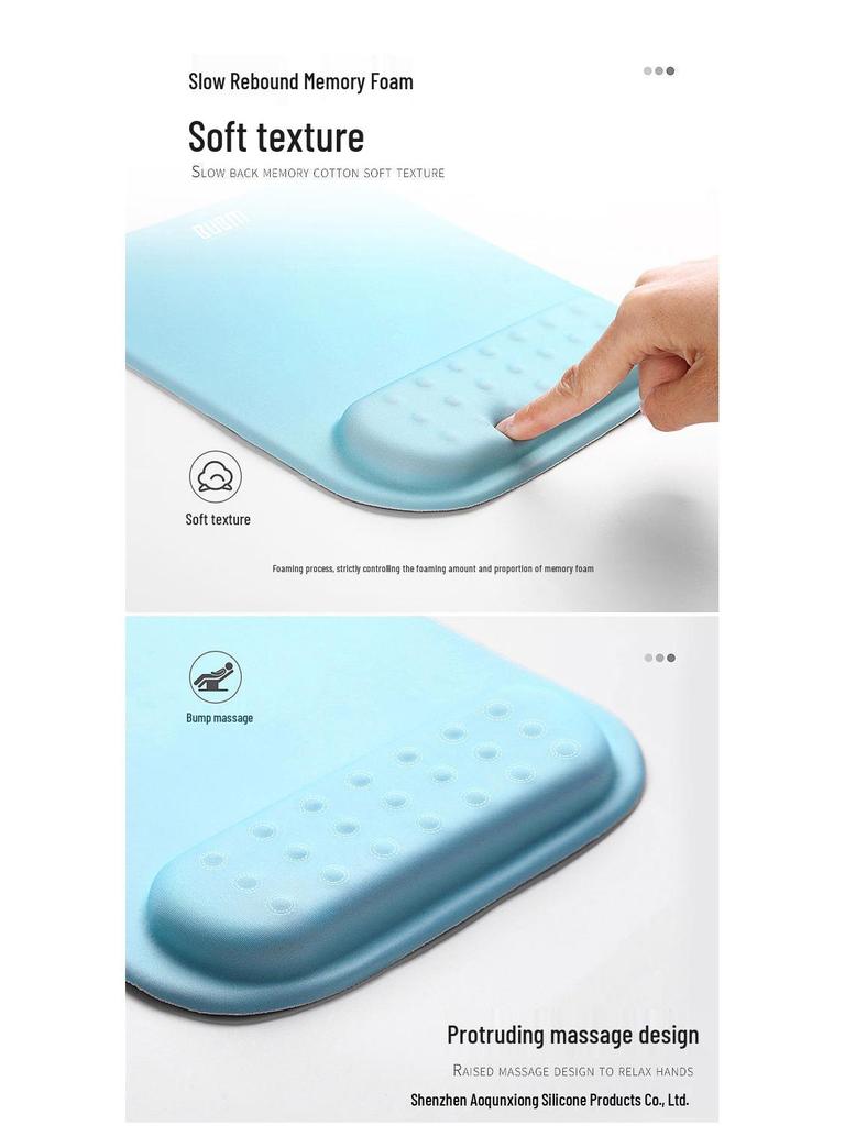 Memory Foam Mouse Pad with Silicone Wrist Support - Available In Large, Medium, and Small Sizes