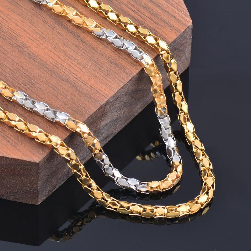 

Цепочка на ключицу из смешанного металла из титана и титановой стали