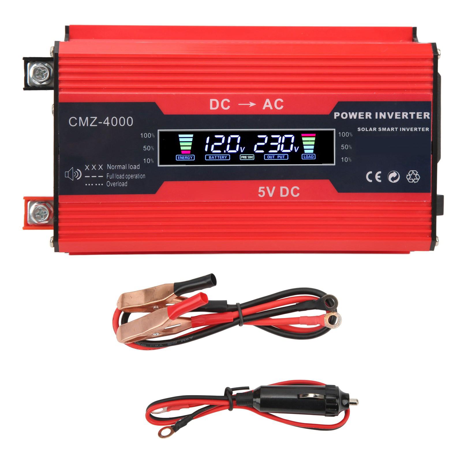 

300W Modified Sine Inverter Dual USB Ports 4.2A Fast Charging Car with Color Digital Display 12V to 230V