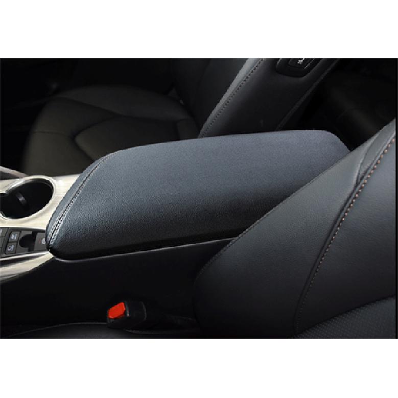 Black Leather Car Center Armrest Box Case Cover Pad For Toyota Camry 2018-