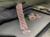 TIANSHE (Ohrringe/Armband/Ring 3-teiliges Set) Modeschmuck im europäischen/amerikanischen Stil, schwere Industrie, mikroeingefasster rosa Zirkon
