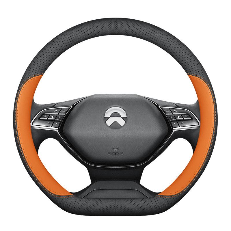 Genuine Leather Steering Wheel Cover for Nio ET5/ET5T, ES6, EC6, ET9, ET7, EC7 - Ultra-Thin