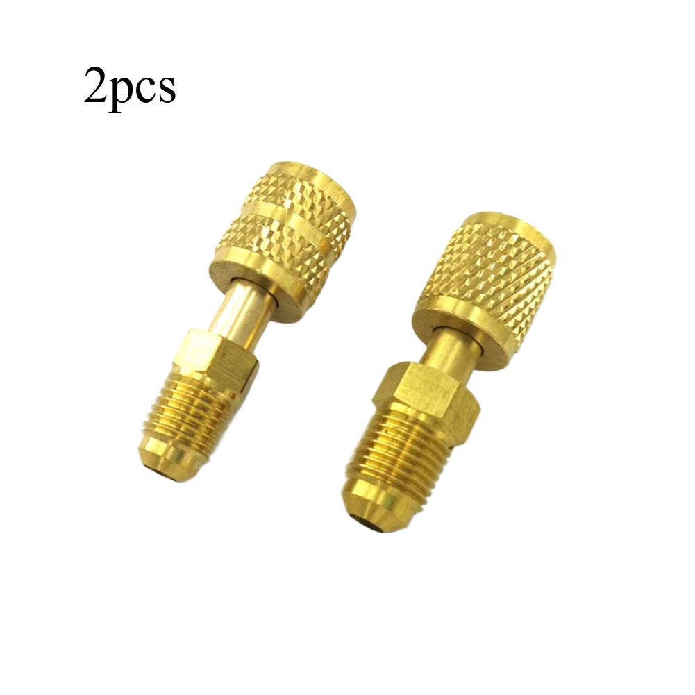 

2PCS Vacuum Pump Brass Adapter R410a Adapter 5/16 SAE F Quick Couplers To 1/4 SAE For Air Conditioning Adapter Quick Coupling