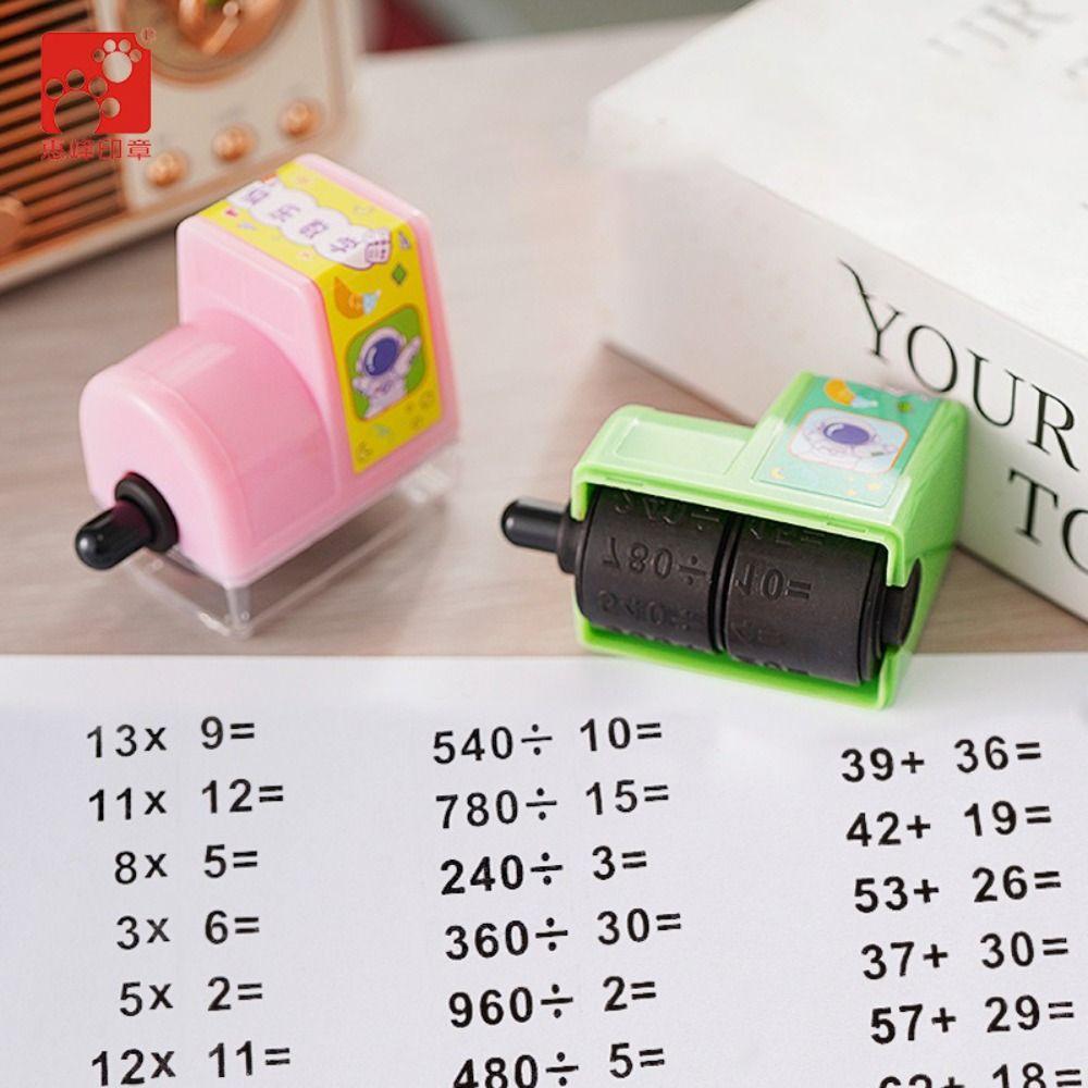 Multiplication Division Math Rolling Stamp Reusable Math Teaching Stamp School
