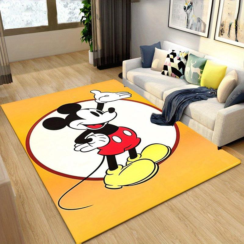 1pc Mickey Pattern Area Rug Soft Flannel Floor Mat for Living Room,Office,Bedroom and Carpet
