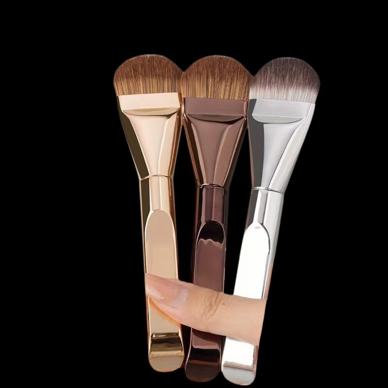 1/2 Pcs Ultra Thin Foundation Brush Synthetic Bristles Precision Application For Liquid Cream Streak Free All Skin Types Tools