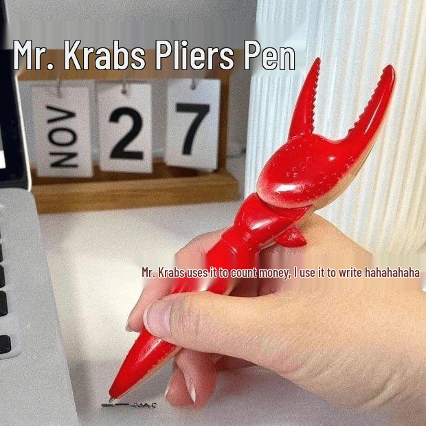 Crab Claw Decompression Ballpoint Pen - Fun Lobster Toy for Kids