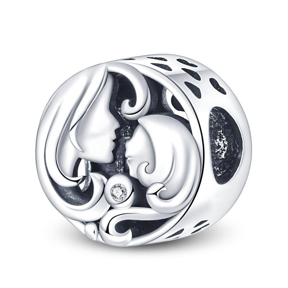 

Серебряный кулон S925 на День матери в форме сердца с благословением, подарок на день рождения, ювелирные аксессуары своими руками