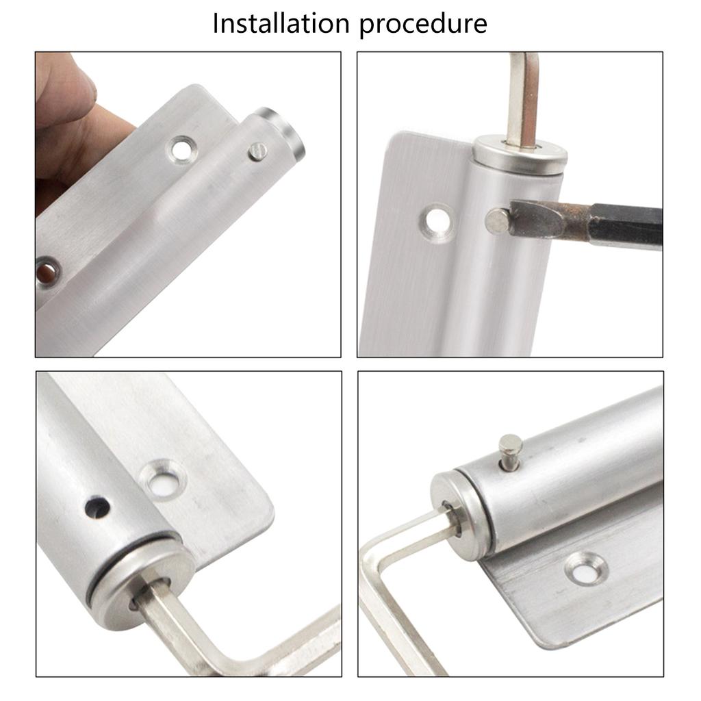 Automatic Door Closing Hinges Sturdy Stainless Steel Safety Spring Door Closer Easy Installation for Hinged Door