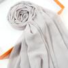 Solid Color Chiffon Scarf Breathable Simple Casual Shawl Hijab Windproof Sunscreen Head Wrap for Women Women Abaya Accessories