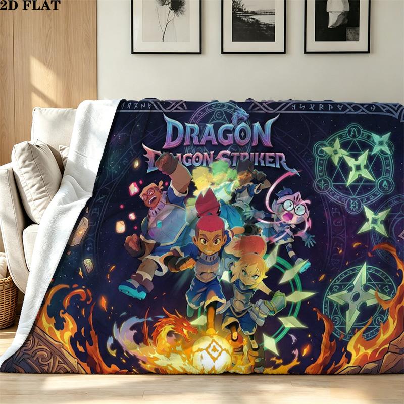Dragon Striker Print Flannel Blanket High Quality Warm Comfortable Cover for All Seasons Perfect for Gifts Home Decor