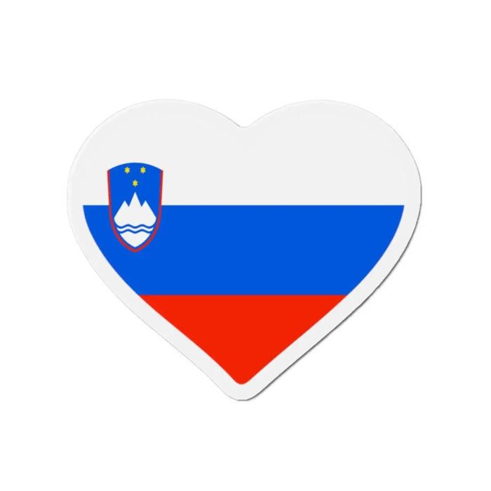 Aimant Coeur Drapeau Slovénie - Multicolore - 10 cm - 50 pièces - Résine synthétique - Mixte