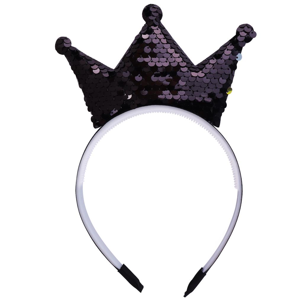Sequins Crown Headband Girls Hair Bands Glitter Crowns Hair Hoop Women Hair Accessories for Party Favors Headdress Gift