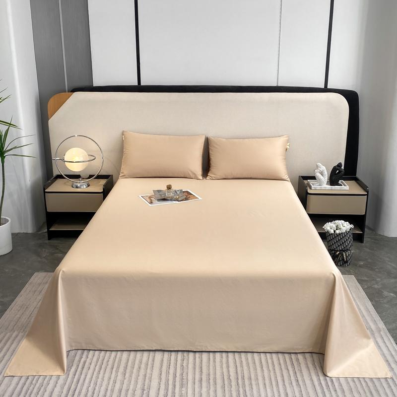 Cotton Bed Flat Sheet for Double Bed Plain Solid Color Top Sheets Single/Queen/King Flat Bedsheets Home Bed Linen Sheets
