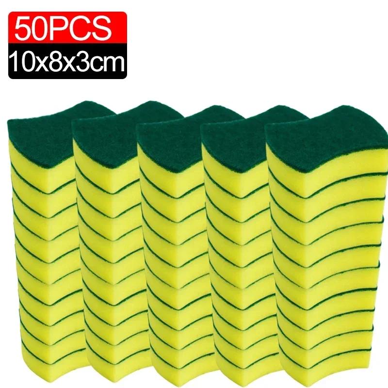 

50/1 шт. губка для мытья посуды мягкая впитывающая чистящая губка для удаления ржавчины наборы для чистки бытовой кухонной щетки губка 50PCS