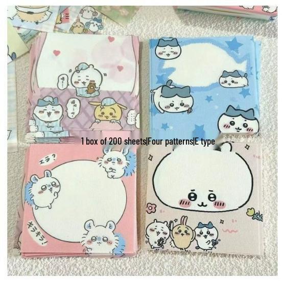 

Милый блокнот для заметок Chiikawa без клейкой основы - Отрывной блокнот и книга наклеек для студентов