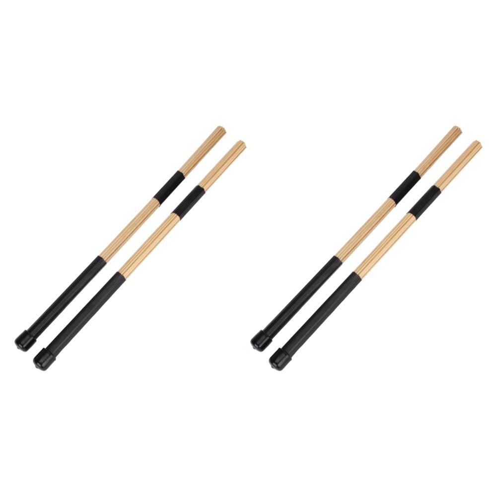 1-5Pairs 40cm Jazz Drum Brushes High Quality Bamboo Black drum Brushes Percussion Drum Stick Replacement Kit Accessories