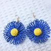 Bohemian Raffia Woven Flower Earrings & Brooches