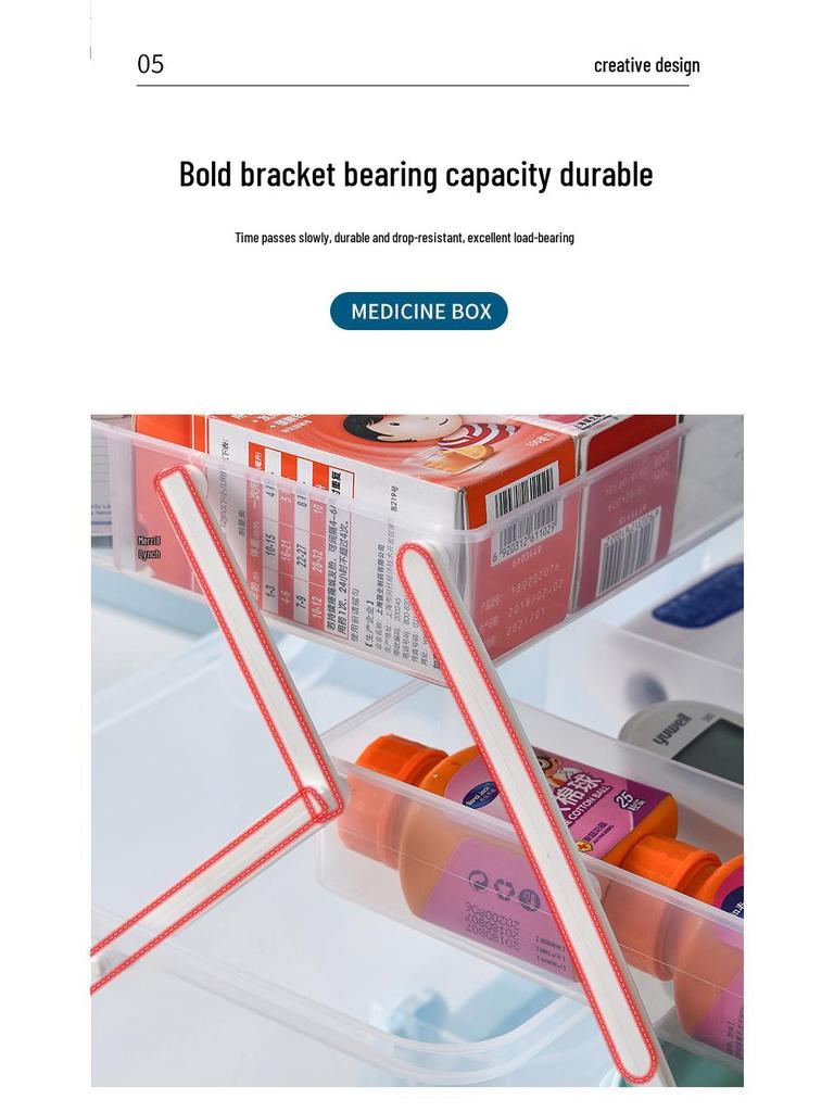 Double-Layer Portable First Aid Kit: Large Capacity Family Medicine Box