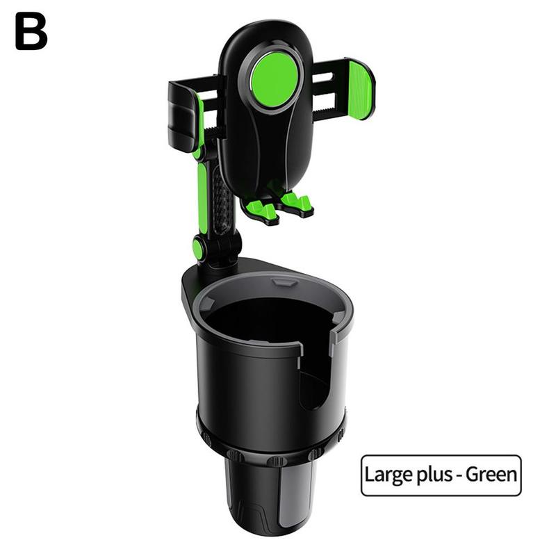 

2 в 1 Автомобильный держатель для телефона Автомобильный держатель для чашки Многофункциональный держатель для мобильного телефона Автомобильный держатель для напитков с подносом для еды Поворот на 360 ° зелёный