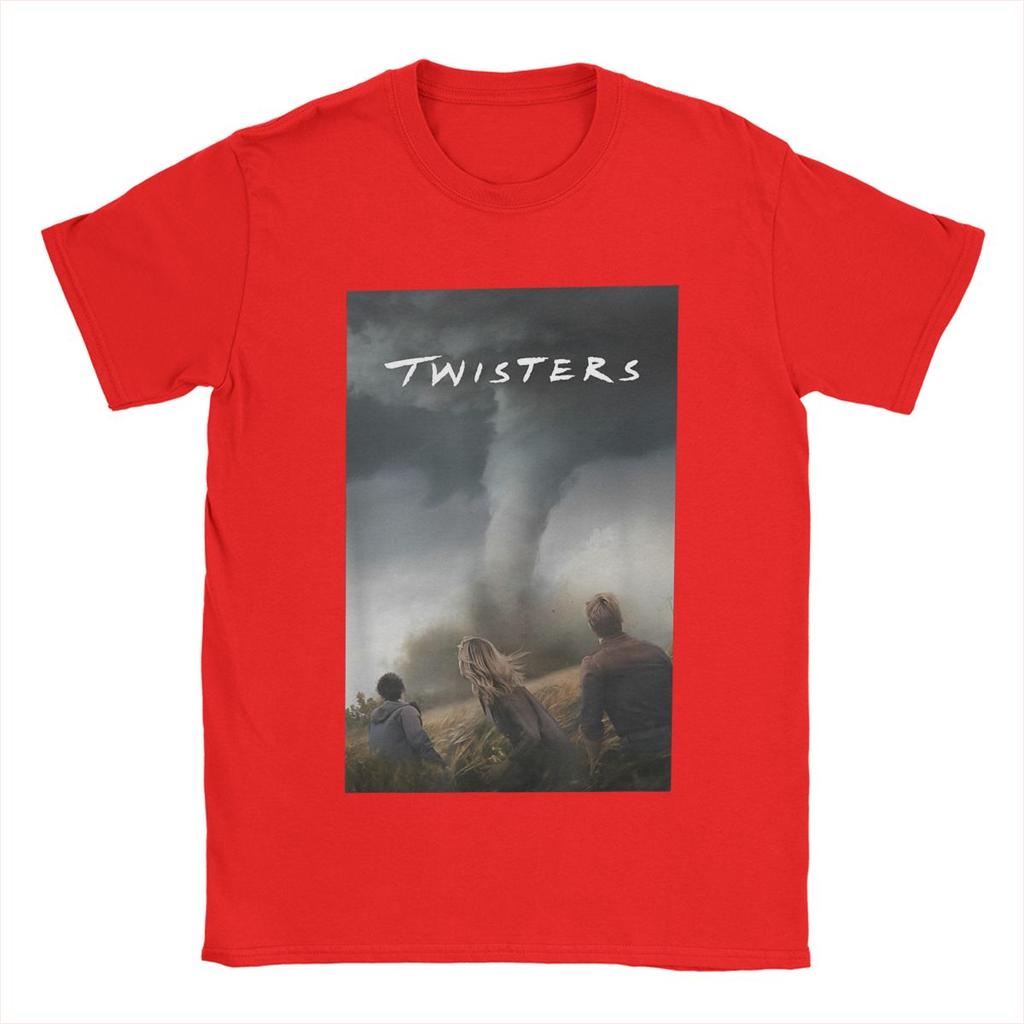 Hipster Twisters Poster 2024 T-Shirt Men Round Collar Cotton T Shirt Action Thriller Movie Short Sleeve Tee Shirt Party Tops