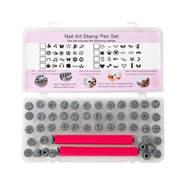 

48pcs Manicure Stamp Kit for Creative Nail Art Designs at Home or Professional Use 1