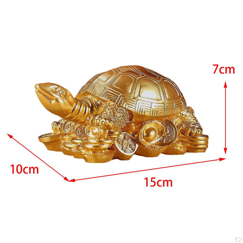 Elegant Resin Turtle Figurine for Home Office Decor