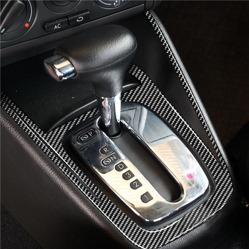 Für VW Golf 4 GTI Jetta MK4 1999-2004 Kohlefaser Innenraum Auto Schaltgetriebe Bedienfeld Dekorationsaufkleber Abdeckung Zierrahmen
