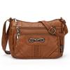 Soft Leather Crossbody Bag Women's Multi-layer Shoulder Bag Middle-aged Mother Bag