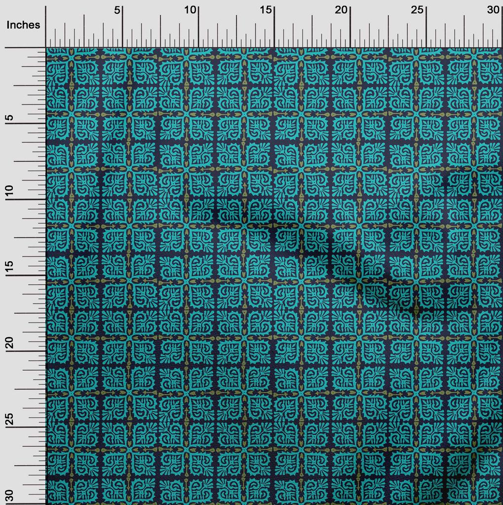 oneOone Cotton Flex Fabric Arrow|Swirl & Floral Block Fabric Prints By Yard 40 Inch