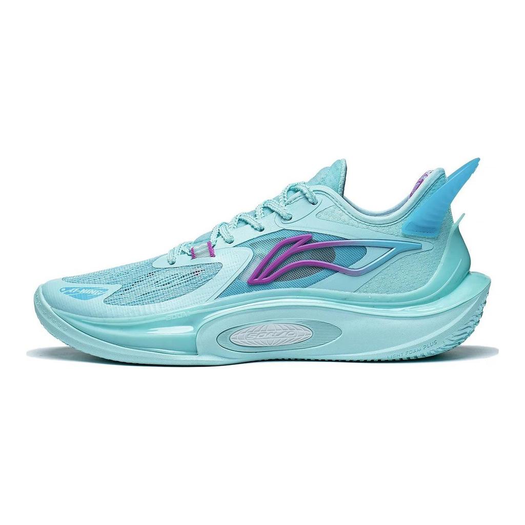 Li Ning SONIC 11 V2 Comfortabele Demping Slipbestendig Lage top Basketbalschoenen Heren Eilandblauw ABAT045-3