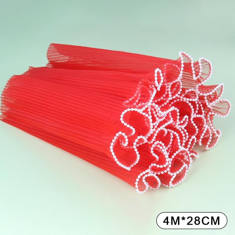 

Упаковочные материалы 28X400 см Цветочная упаковочная бумага Перламутровая волна Пряжа Кружевная сетка Флористический букет Подарок на День святого Валентина A12