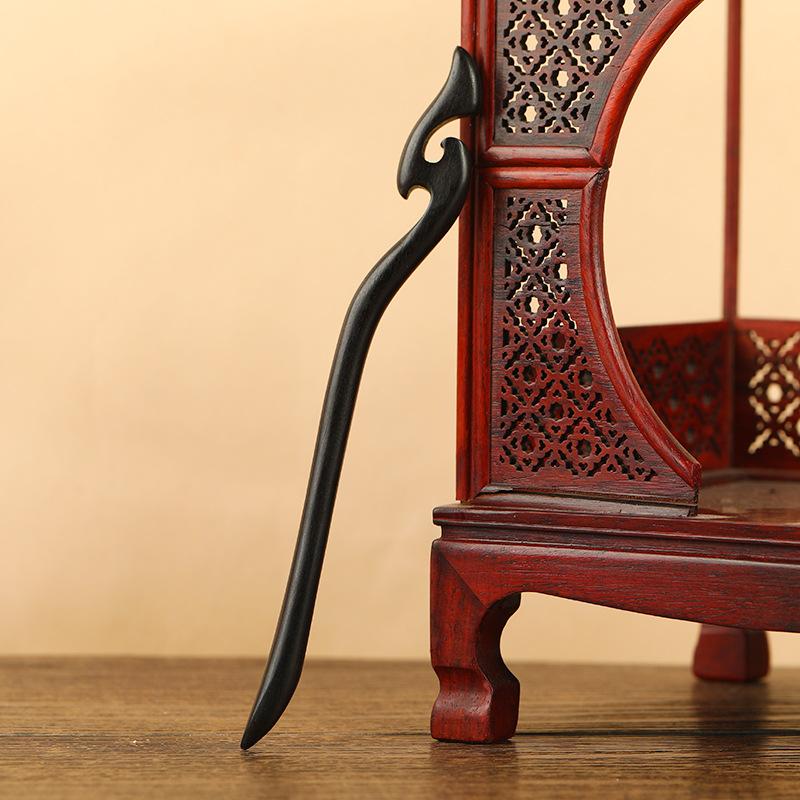 Ebony Hairpin, Ancient Hairpin, Simple Modern Disc Hairpin, Wooden Hairpin, Chinese Hanfu Cheongsam Headdress