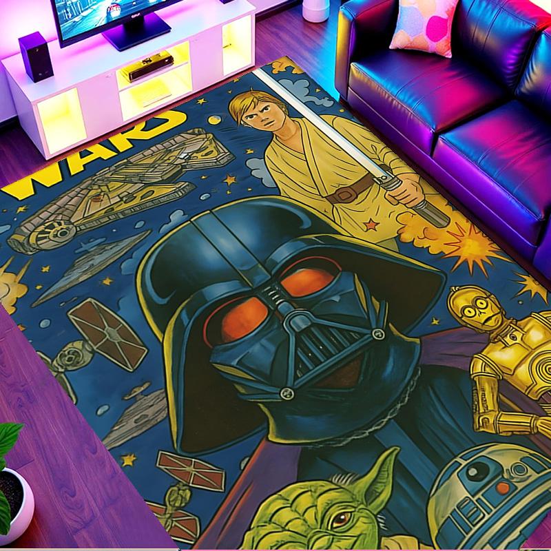 Star Wars Print Rug, Washable Floor Carpet, For Entryway Dorm Laundry Room Office Study, Home Decor Birthday Christmas Gift