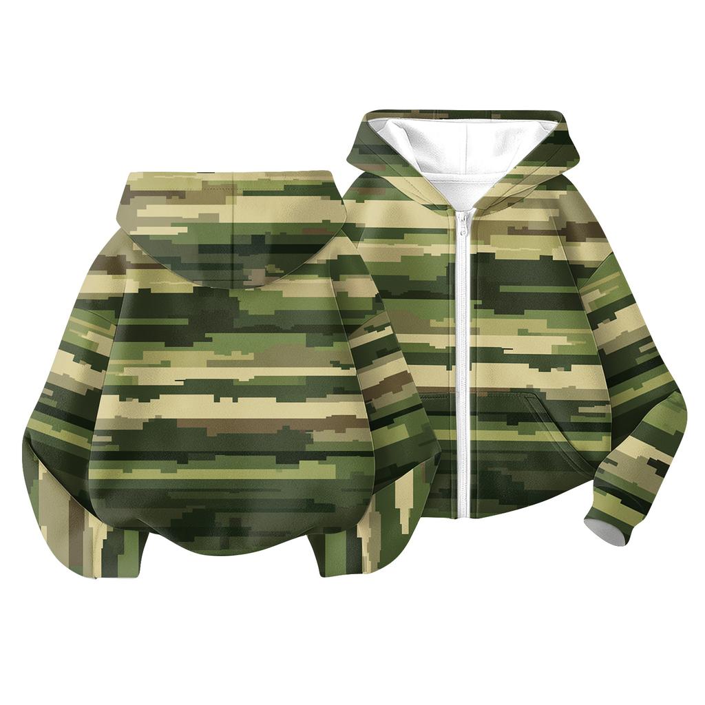 Children's Fashion Christmas Printed Long Sleeved Hooded Sweatshirt Girls' Hoodie Jacket