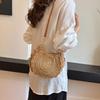 Vintage Woven Handbag New Vacation Round Summer Beach Bag Fashion Crossbody Bag Ladies Messenger Bags Premium Durable