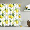 Tropical Green Plant Palm Leaves Bathroom Accessories Set Shower Curtain Bathroom Curtains Waterproof Polyester with Hooks