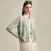 Women's Pure Cashmere V-Neck Printed Cardigan