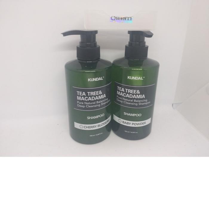 [KUNDAL] KUNDAL Tea Tree Shampoo for Oily Skin Baby Powder 50mlx1 + Cherry Blossom 500mlx1 (44256772)