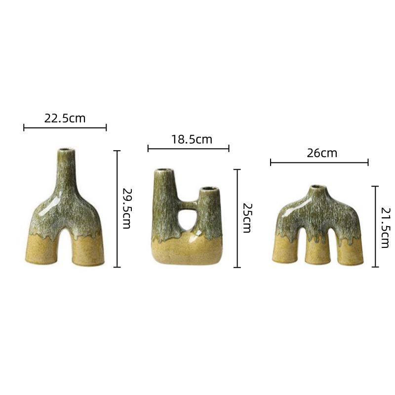 Keramische Vaas Abstract Oven-veranderend Gekleurd Glazuur Keramisch Handwerk Bloemstuk Accessoires Bloemenvaas Huisdecoratie