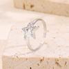 Women's Hollow Star Diamond Titanium Steel Open Ring - High-End Niche Fashion 