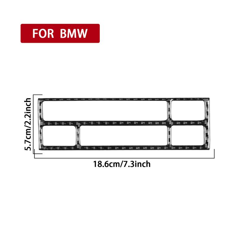 For BMW 3 Series E36 1994—1996 Car Accessories Carbon Fiber Center Volume Control Panel Interior Cover Trim Sticker Modification