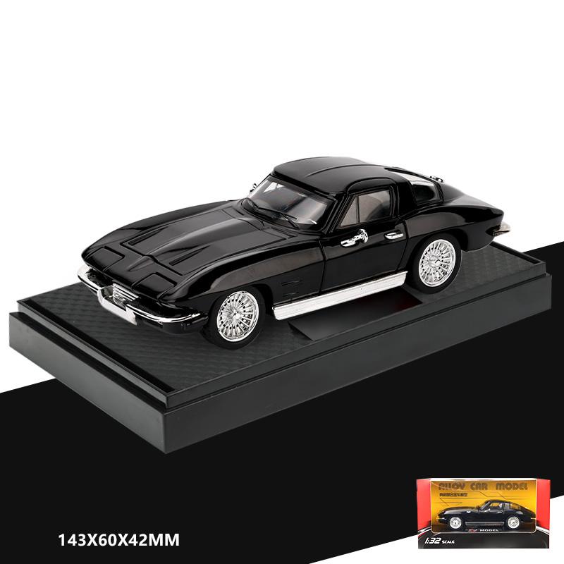 AABHB1 1:32 Chevrolet Corvette C2 Supercar Alloy Metal Diecast Model Car Home Decoration & Collectibles Hobby Display Ornaments Holiday