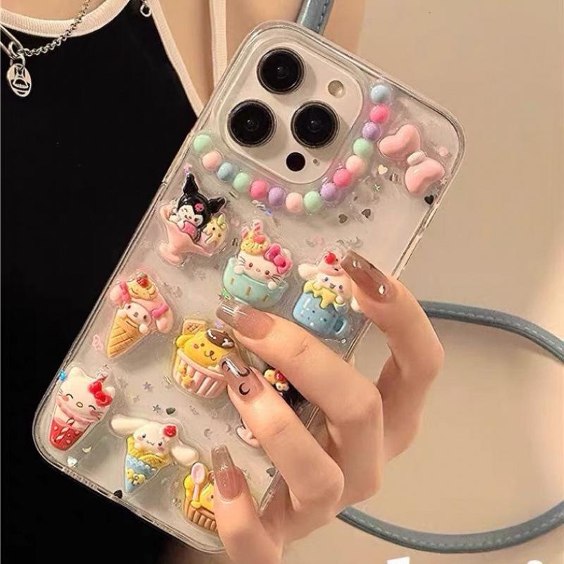 Sanrio Cartoon Ice Cream iPhone 15 Pro Max/14 Pro/13 Pro Max Case