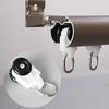 50PCS Curtain Black Roller Hooks Track Glider Hooks Silent Glider Roller Ballerised Window Shower Curtain Track Ceiling Glider